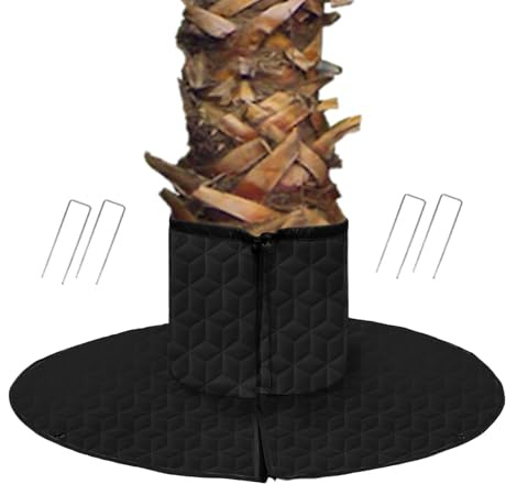 Protector de raíces de árbol, protector ajustable para exteriores, cubierta de protección de raíces de árbol con 4 clavos de tierra, para tocones de palmera, jardín, paisaje, patio al aire libre