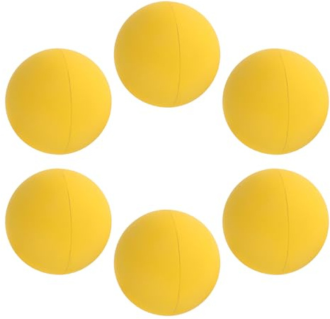 ANDRESLAD 6 Balones de Squash de Goma Amarillas para Entrenamiento Pelota de Rebote Profesional Pequeña Balones de Mano para Juego de Rebote para Interior y Exterior