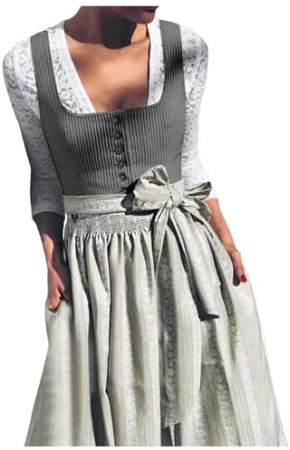 femme costume traditionnel pour corsage ajusté orné de dentelle jupe ample à volants tablier noué tenue complète de fête médiévale élégante et raffinée idéale célébration folklorique coupe flatteuse