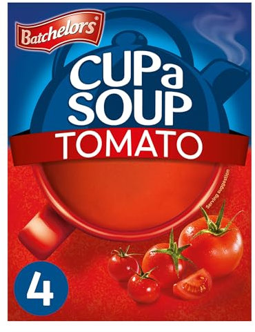 Batchelors Cup a Soup Tomato Instant Soup Sachets, 4 Sachets, 93 g (Pack of 1)