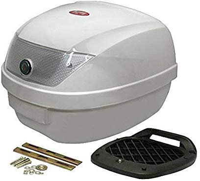 Topcase Motorradkoffer Roller Motorrad Koffer - Vinculexx - Weiss lackiert 28L inkl. Montageplatte