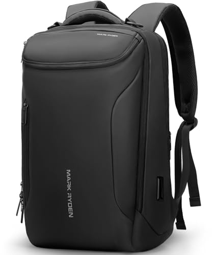 MARK RYDEN Business Backpack for Men, 17.3 Inch Tech Waterproof Laptop Backpack with USB Charging Port, Professional Work Backpack for Travel, Office, College, Commuting, Hiking