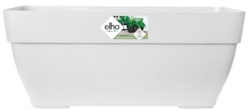 elho Vibia Campana Blumenkasten 80 - Übertopf - Weiß - Outdoor - Ø 76,5 x H 33,3 - Hergestellt aus recycelten Materialien