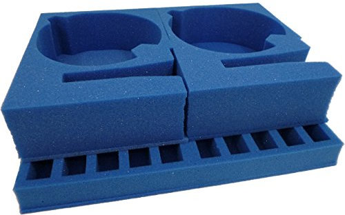 KR Multicase Mallette en aluminium standard avec plateau pour Necrons : 2 x faux de nuit / Doom faucille avec support pour 40 troupes