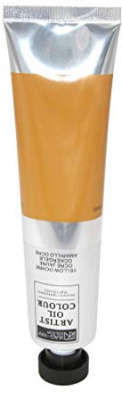 Artist Ölfarbe, 200 ml Großtube in 30 Farben, feine Künstlerqualität (06-ockergelb)