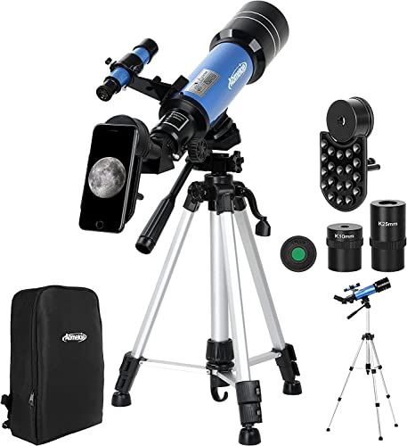 Telescopio astronómico 40070, con magnificación máxima de 120x, Adecuado para niños y Adultos, Equipado con trípode Ajustable, Soporte para teléfono y Mochila, Ideal para observar la Luna.