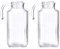 TIENDA EURASIA – Jarra Agua Cristal | Pack de 2 Unidades | Capacidad 1.8 L | Tapa de Plástico | Material Vidrio | Medidas 9x27x16.5 cm | Rectangular | No Apto para Lavavajillas