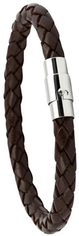 Simaru Lederarmband, stylisches Flechtmuster Armband aus Premium Leder Made in Germany mit Edelstahl Bajonettverschluss für Damen & Herren