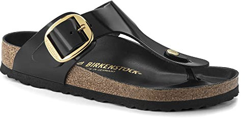 BIRKENSTOCK Sandalen für Frauen Gizeh Big Buckle Natural Leather Patent Large