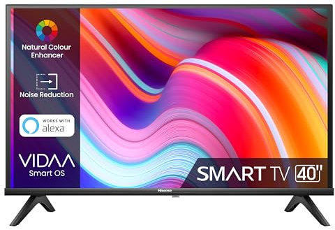 Hisense 40 HD 40E43KT, Smart TV VIDAA U6, Game Mode, Controlli vocali Alexa, Tuner DVB-T2/S2 HEVC 10, lativù
