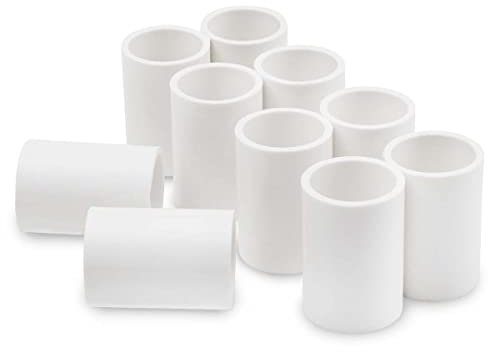 Bwintech 10 Piezas 32MM (1) Conector recto PVC-U Acoplamiento de unión Conexión de tubería de agua de jardín