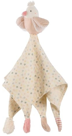 Fehn Musselin-Schmusetuch Vogel – Spielkamerad, Einschlafhilfe & Schnuffeltuch mit Baumwolle-Musselintuch & niedlicher Spielfigur zum Knuddeln & Greifen – für Babys und Kleinkinder ab 0+ Monaten