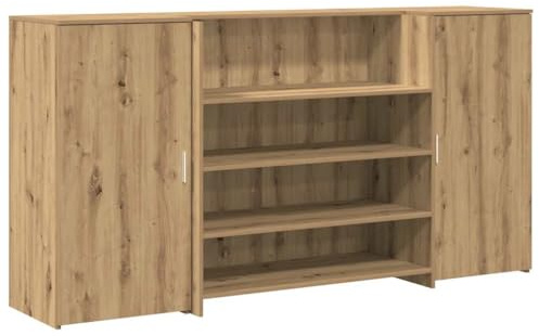 vidaXL Receptionsdisk artisan ek 200x50x103,5 cm konstruerat trä