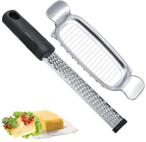 Lyreh Affettatrice per Burro & Grattugia Formaggio, Grattugia Formaggio Manuale Utensile da Taglio Kit da Cucina Multiuso per Tua Famiglia ter Tagliare Facilmente Formaggi a Blocchi e Burro