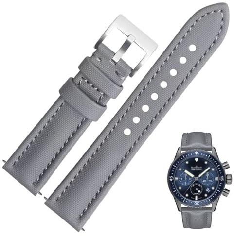 Aoeiwv Nylon Leather Watch Band Quick Release Waterproof Resistant Oxford Fabric Durable Hybrid Premium Nylon Fiber Genuine Leather Universal Replacement Strap 18mm 19mm 20mm 21mm 22mm for Men Women