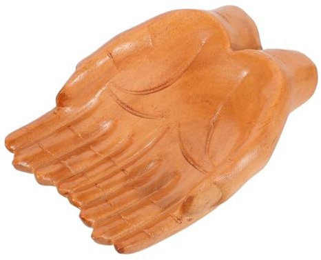 TEMPNAP Bol Décoratif Bois Sculpté Main Bol pour Clés Entrée Multi Usage Plateau de Service Support pour Snacks et Bonbons Bois