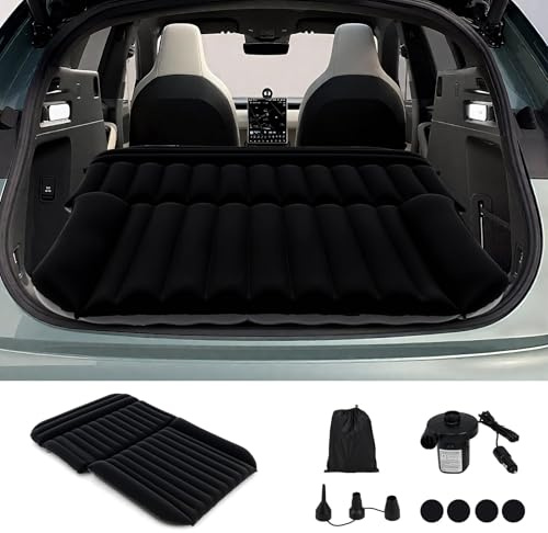 FANTASK Colchón de Aire para Coche, 190 x 130 cm, con Bomba de Aire y Bolsa de Transporte, Accesorio de Dormir de Doble Cara para Maletero, Camping, Viajes, Exterior (Negro)