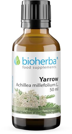 Milenrama Sin Alcohol – Gotas 50 ml | Complemento Líquido con Vitamina B6 para Sistema Nervioso y Equilibrio Hormonal | Fórmula Vegetal de Bioherba