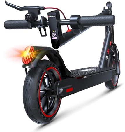 Electric Scooter,34KM Range 350W Motor Electric Scooter Adults with 8.5 Pneumatic Tires,42V 7.8Ah Battery,3 Speed Modes,Rear Disc + Electronic Brakes,120KG Load, APP Control