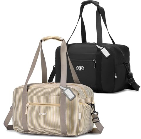 SPAHER 2X Bolsa de Viaje 40x20x25cm Ryanair Equipaje de Mano Bolsa de Deporte Gimnasio Impermeable Bolsos Maternidad Hospital Fin Semana 20L Mujer Hombres Cabin Duffle Bag Gym Bag