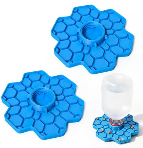 mizikuu Bebederos de abejas, 2 unidades, alimentador de agua de abejas para jardín y balcón, material de silicona seguro, libre de BPA, estable, duradero, para bebedero para insectos, dispensador de