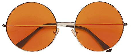 W WIDMANN MILANO Party Fashion - Brille 70er Jahre, mit farbigen Gläsern, Hippiebrille, Schlagerstar, Fasching