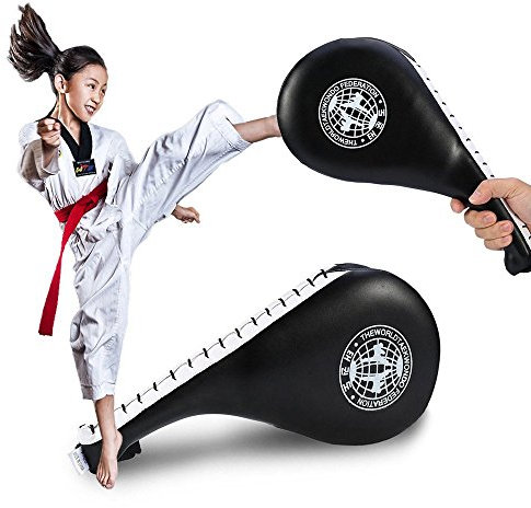 Target Pads, PU Taekwondo-Schlagpolster Doppelpolster Kickboxing Schlagpads Handpratzen Fußtechniken Trainerpratze für Karate, Kickboxen