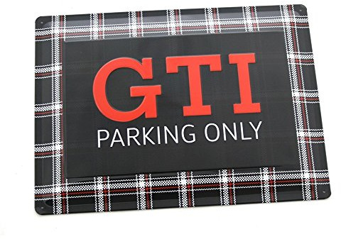 Volkswagen Classic Parts Original GTI Blechschild Parking Only Schild Parkplatz Garage