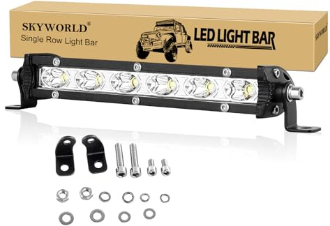 SKYWORLD 7 Zoll 18CM 30W Led Arbeitsscheinwerfer Bar 12V 24V Zusatzscheinwerfer Offroad Scheinwerfer Wasserdicht Led Strahler für 4x4 Auto Off road SUV UTV ATV Traktor Rückfahrscheinwerfer