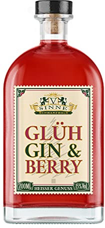 V-SINNE Glüh Gin & Berry - die Ginvolle Alternative zum Glühwein - Himbeeren, Gin & feine Wintergewürze - 700 Ml