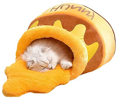 Katzenbett, katzenhöhle, kuschelbett Katzen, Katzen kuschelbett, Katzennest Honigtopf, für kleine Katzen