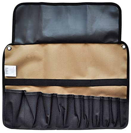 Bolsa enrollable para herramientas, bolsas para herramientas con 10 bolsillos, bolsa portátil para herramientas, estuche enrollable para herramientas, bolsa de almacenamiento para llaves, alicates