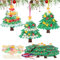 MONCAP 12 Stück Weihnachtsbaum Bastelsets Kinder Weihnachtsbaum Basteln Weihnachten Kreativset Weihnachtsdeko Papierbastelset für Jungen Mädchen Winter Weihnachten Party Geschenk Kreative DIY