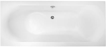 Belvit Vienna Acryl Badewanne 180 x 80 cm, rechteckige Wanne mit Mittelablauf und höhenverstellbaren Standfüßen, vorwandbadewanne raumsparbadewanne badewanne freistehend badewanne modern, Weiß