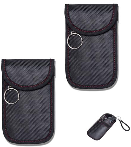 YANINEE 2 Stück Schlüsseltasche Keyless Go Schutz, RFID Blocker Autoschlüssel Hülle 13 X 8 CM