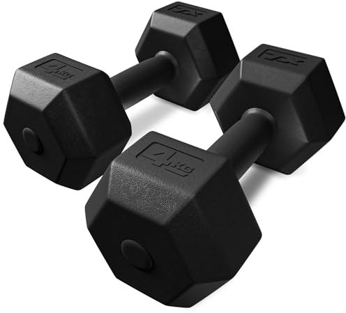 TREX SPORT Hanteln Set | Kurzhanteln 2er Set 2kg-20kg | Hanteln Frauen & Männer Set Dumbbell Set (2x4 kg)
