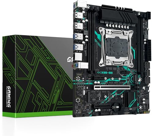 SHANGZHAOYUAN X99 B9 Mainboard Kompatibel mit LGA 2011-3 Intel Xeon E5 V3/V4 Core i7 Serie CPUs (DDR4 Max 128GB, PCIe 3.0, NVME/NGFF M.2, Gigabit LAN, SATA 3.0, USB 3.0) M-ATX PC Server Motherboard