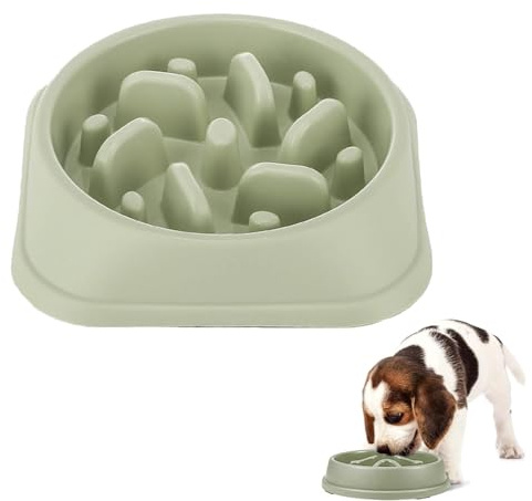 Comedero Perro Antivoracidad, Comedero Antivoracidad Perro, Comederos Perro Grande, Comederos antivoracidad para Perros, para Mascotas Pequeñas/Medianas/Grandes (Verde Claro)