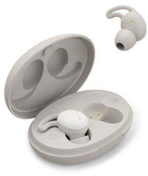 Hama Bluetooth®-hörlurar Spirit Calm, TWS, in-ear hörlurar, vit/grå | Trådlösa Bluetooth-hörlurar med mikrofon, headset för mobiltelefon med röststyrning, USB-C-laddning och laddningsfodral