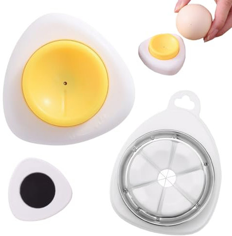 Eierpiekser Eierstecher Eipicker Halbautomatischer Eierpikser Multifunktional,Praktisch und Kompakt,Edelstahlnadel und Drehbare Schalter Verhindert Versehentliches Berühren,mit Eierschneider