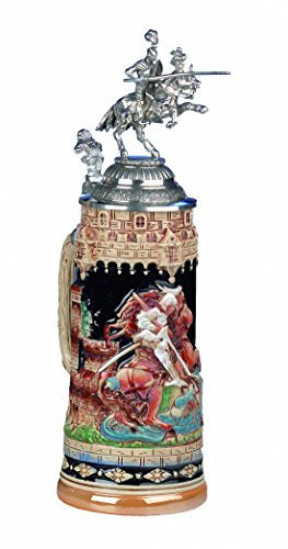 KING Boccale da Birra tedesco Cavaliere St. Georg 1 litro