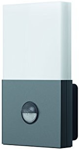 Osram LED Wandlampe, Noxlite, grau, Tageslichtsensor, Bewegungssensor, Außenleuchte, 6 Watt, Warmweiß- 3000K