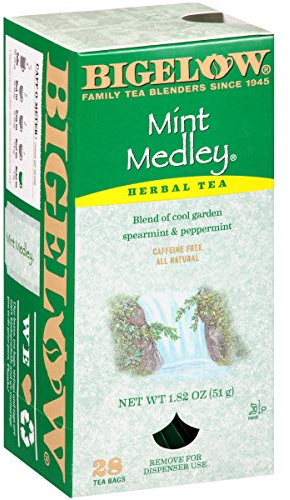 Bigelow Mint Medley Herbal Tea Bags 28-Count Boxes (Pack of 6) Mint Tea Bags Peppermint & Spearmint Herbal Tea All Natural Gluten Free