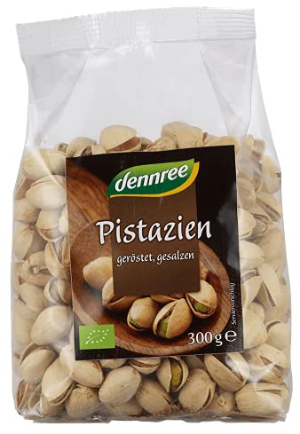 Dennree Bio Pistazien, geröstet & gesalzen 1er Pack (1 x 300 g)