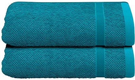 PANA Handduk frottéserie • Frottéhanddukar set • Liten gästhandduk • 100 % bomull • Hudvänlig • Ökotex-certifierad • 2-pack gästhandduk 30 x 50 cm • Petrol