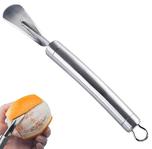 Lambo 3 cortapeladores naranja,Peladores de cítricos naranja de acero inoxidable con mango - Fuera de apertura de peladores de cocina para pelador de naranjas