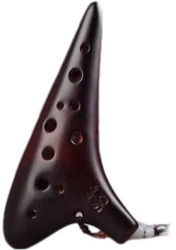 Zetong Legend of Zelda Okarina 12 Loch Alt C mit Lehrbuch und Schutztasche, perfekt für Anfänger und professionelle Auftritte (Rauchkaffee)