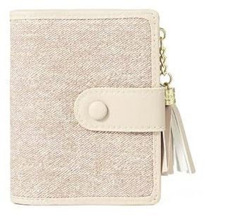 Belijoeuri, Geldbörse Damen,Portemonnaie Damen,Geldbeutel Damen,Kleines Portemonnaie Damen,Portemonnaie Damen Klein (Farbe Cremeweiß)
