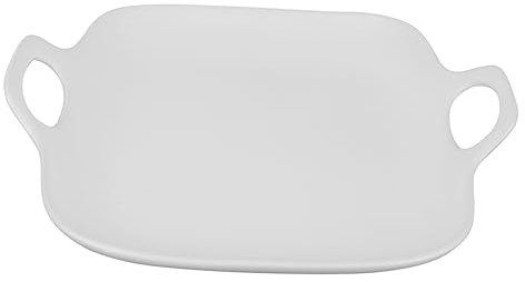 Alipis Plato De Cerámica Duradero Con Asas Dobles Para Postres Frutas y Decoración Del Hogar