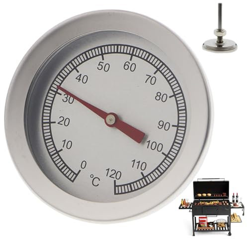 Thermomètre au four 0-120 ℃ 2 thermomètre à gril à vis vis/fumeurs vide avec 2 sondemètre en acier inoxydable pour le four électrique/gaz